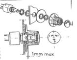 Onderdelen voor de montage van de potentiometer