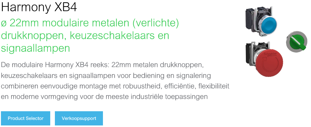 Drukknoppen en Signaallampen 22mm XB4 selecteren?