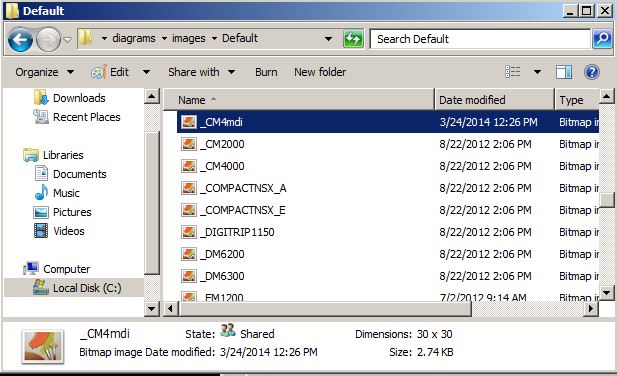 Saving the custom image location