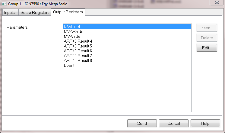 ION Setup ART module output registers