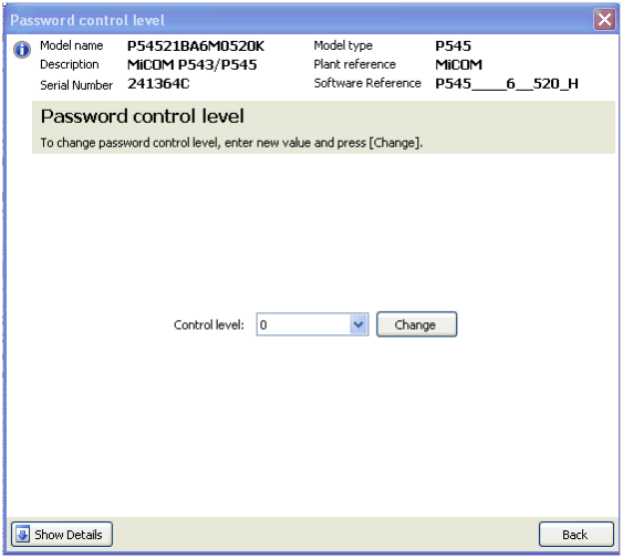 Password Control Level