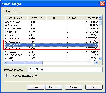 Figure 4: Select Citect32.exe