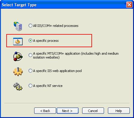 Figure 3: Choose A specific process