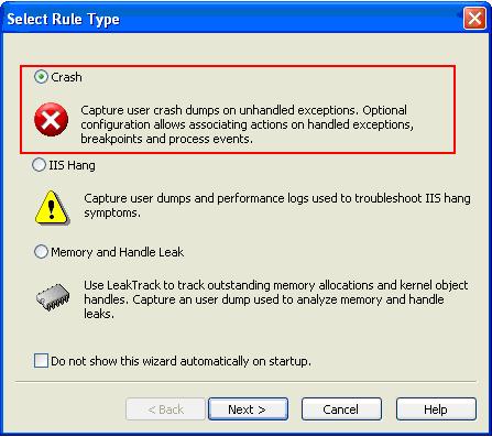 Figure 2: Choose Crash