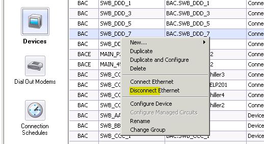 Disconnect Ethernet