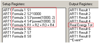 Setup and Output Registers