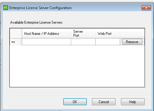 Enterprise License Server Configuration