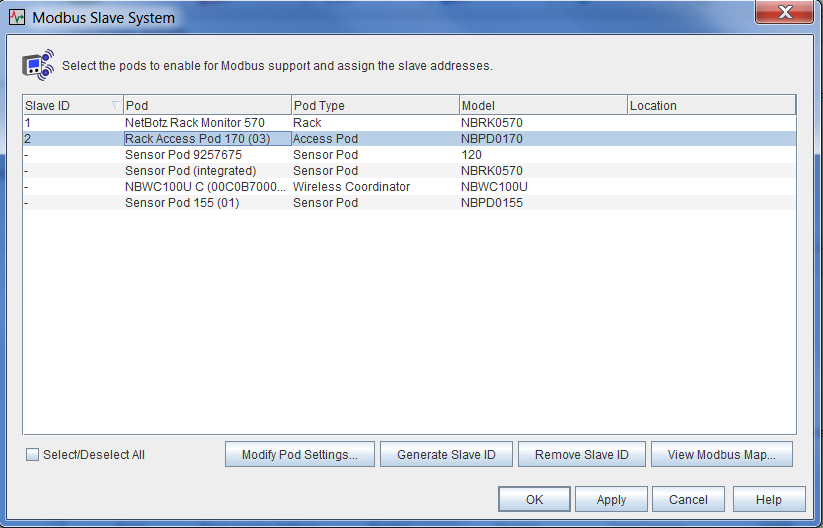 Modbus system Modbus system