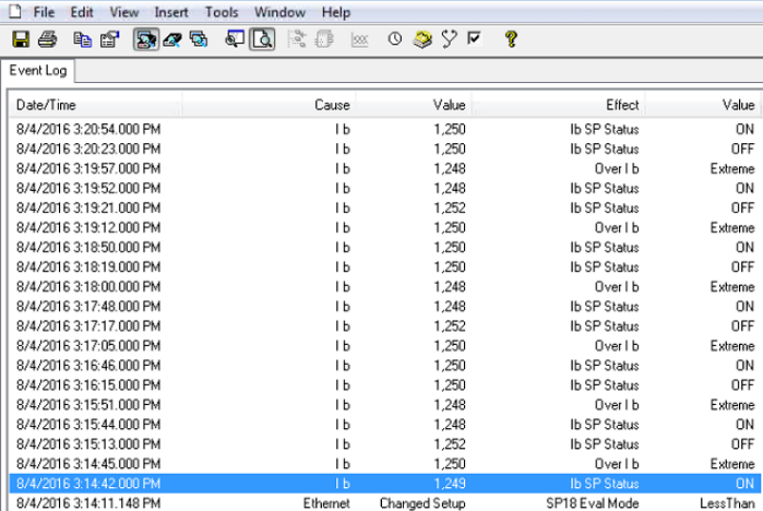 event log