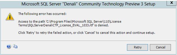 SQL error