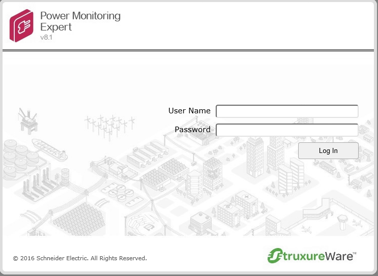 login screen
