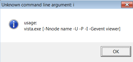 Unknown command line argument
