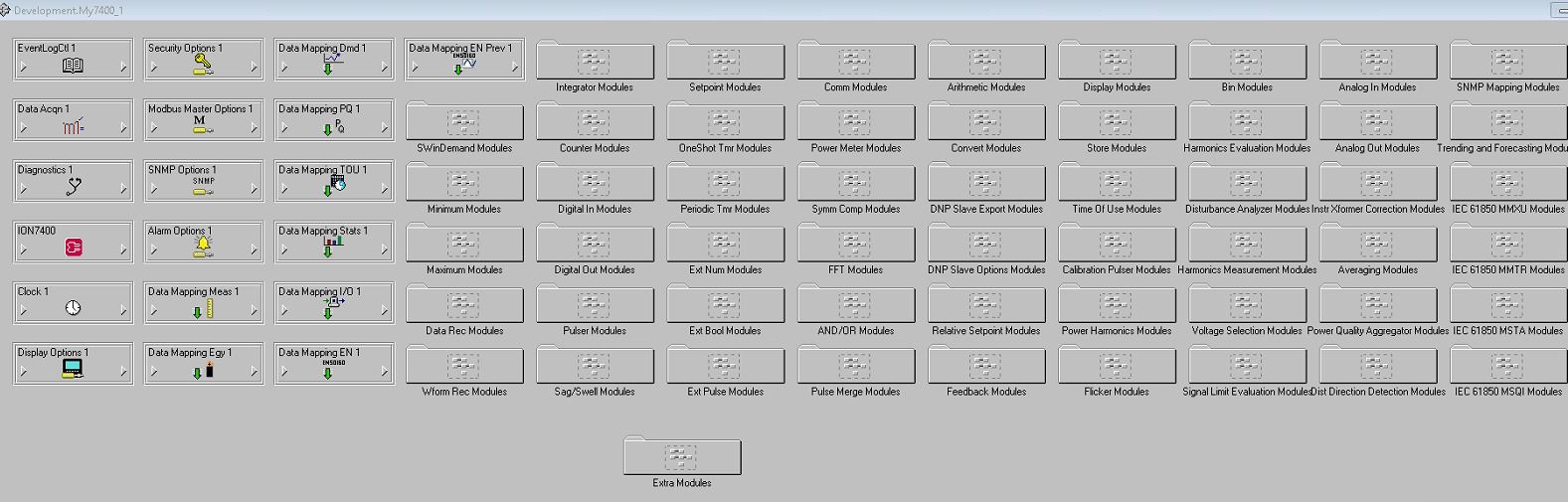 ION 7400 missing default template in designer.