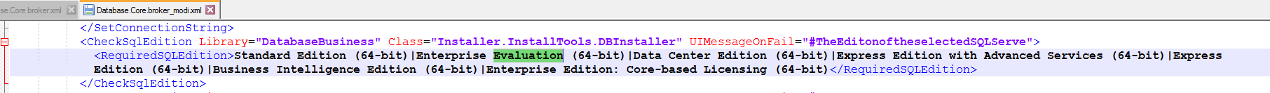 Edited Database.Core.Broker.xml file