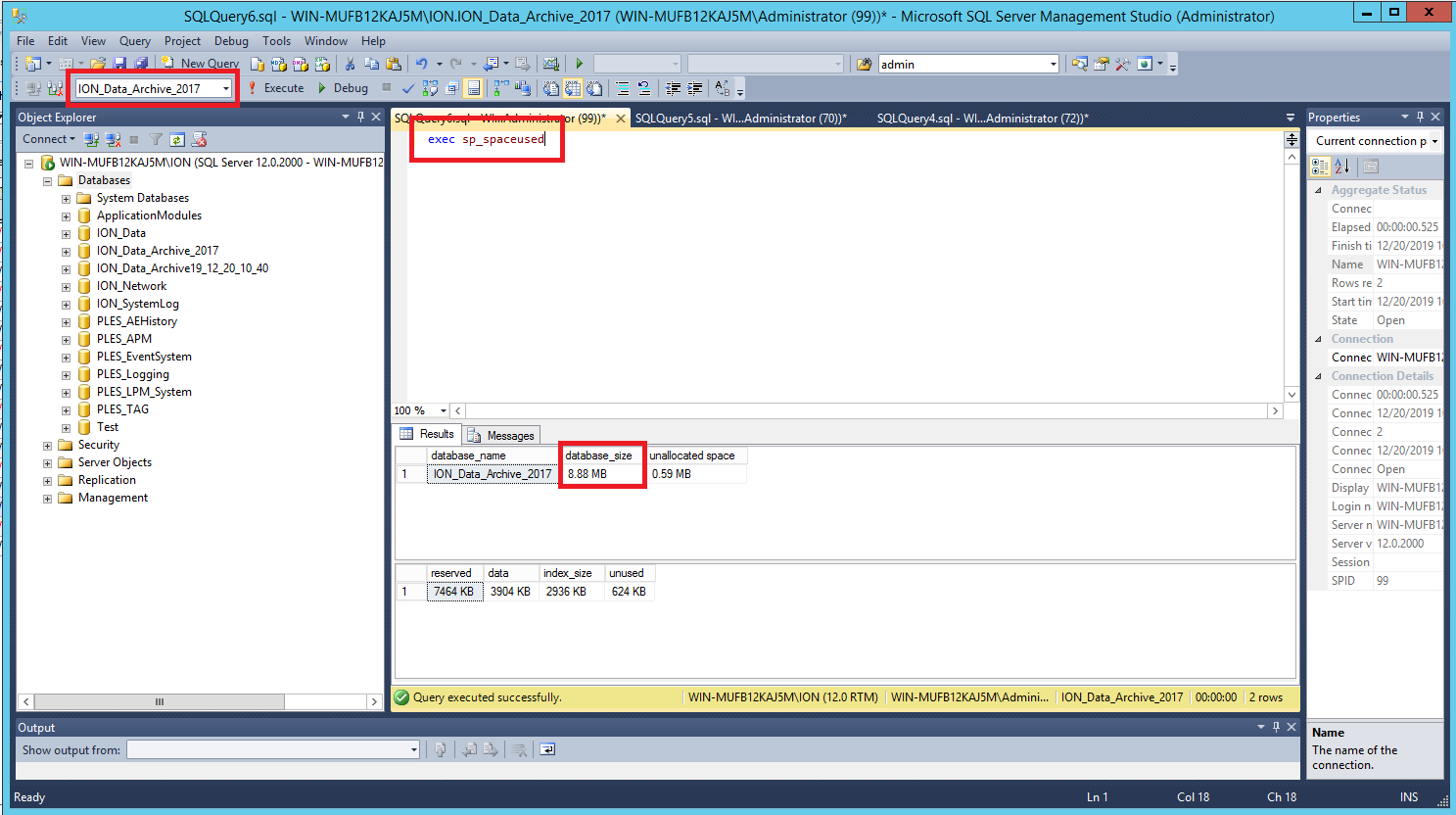 How to view progress for a PME database archive being taken by Database Manager