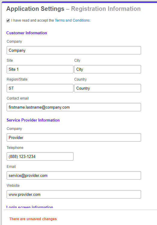 image of information to fill out