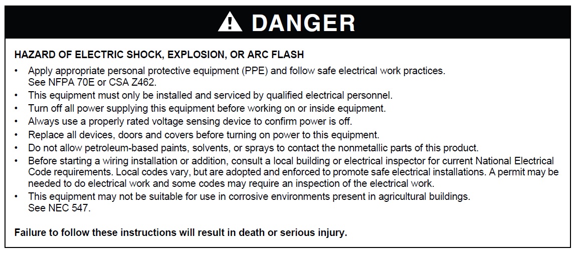Danger label