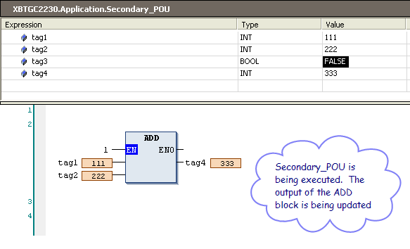 Add block is executed - see output