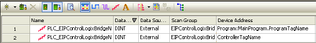 image of Vijeo Designer variable list