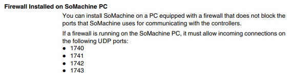 Firewall SoMachine