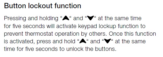 Button Lockout Function