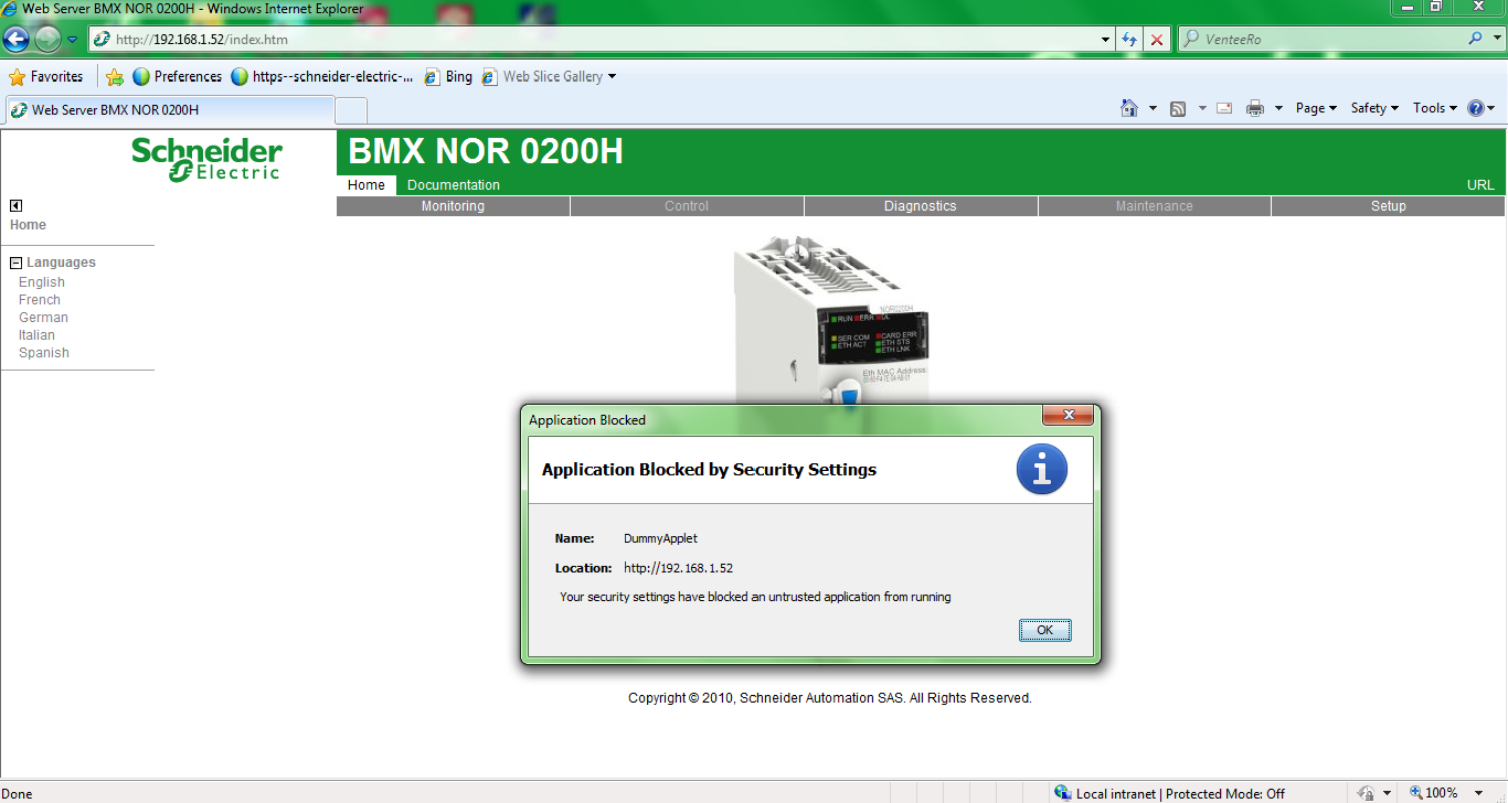Error Snapshot
