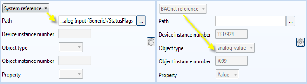 System Reference and BACnet Reference Comparison 