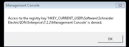 Access to registry key error