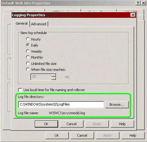 Logging properties