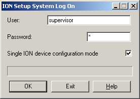 ION Setup Login