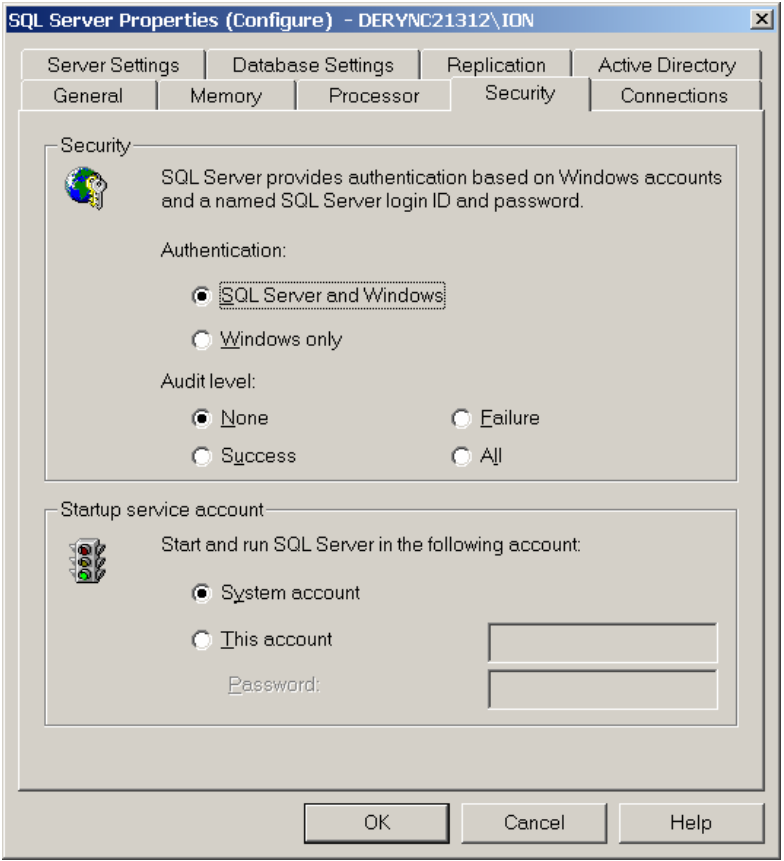 Server properties