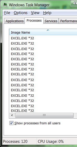 Excel Processes