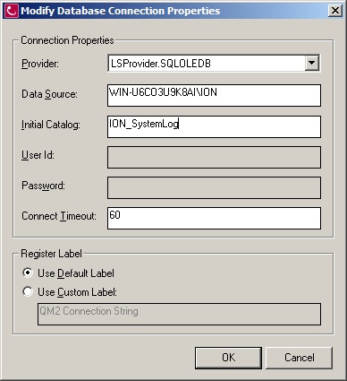 Modify Database Connection Properties