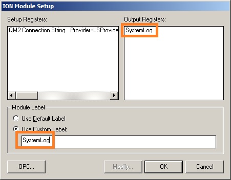 Query ION Module Setup