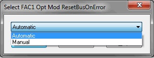 Screenshot of the Setup register