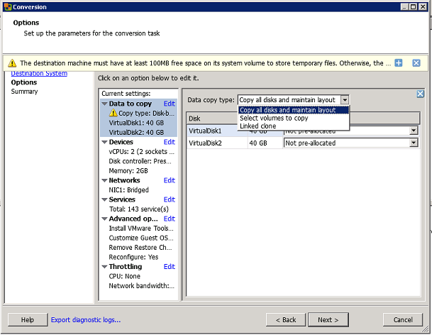 How to increase the drive size of VMware Image