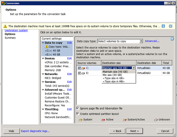 How to increase the drive size of VMware Image