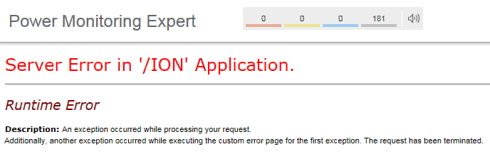 PME web page error