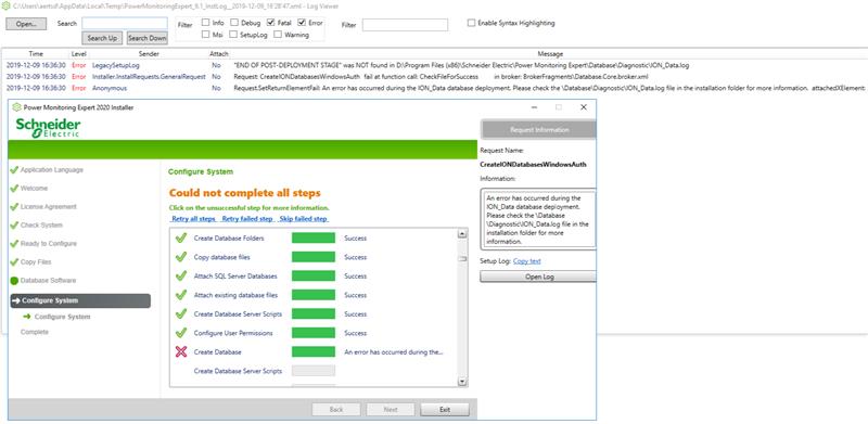 Setup window