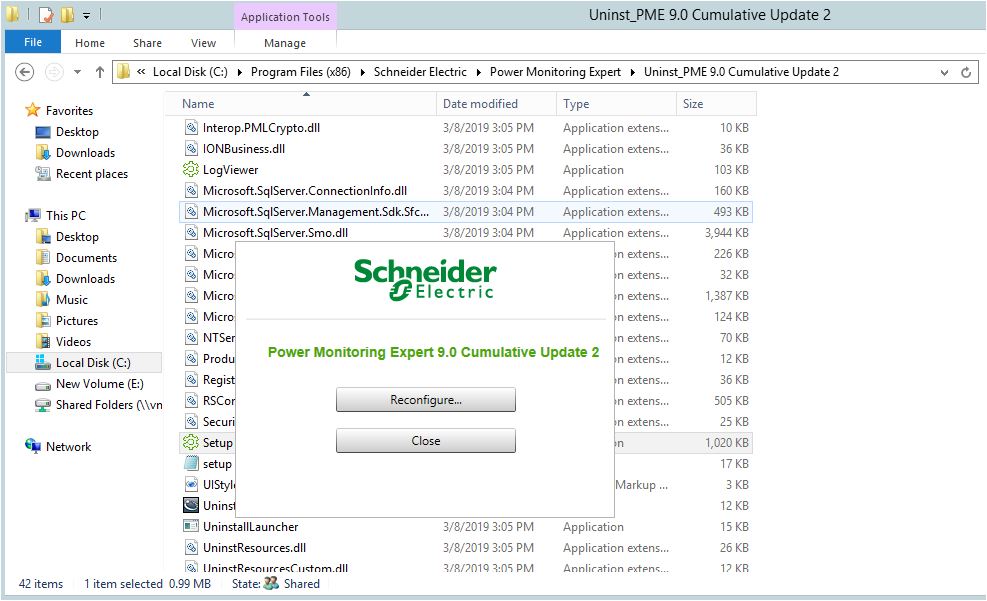 Image of PME 9.0 CU2 Installation screen