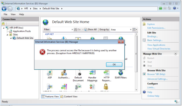 IIS Error