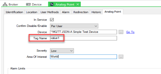 Analog point