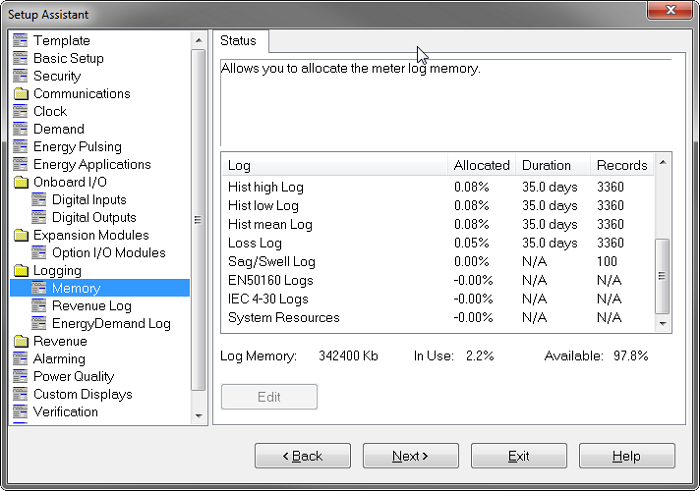 ION Setup Config Menu