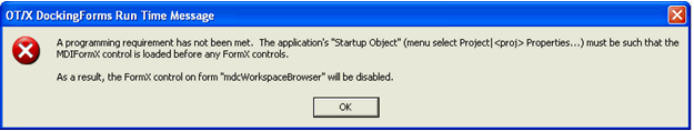Error message