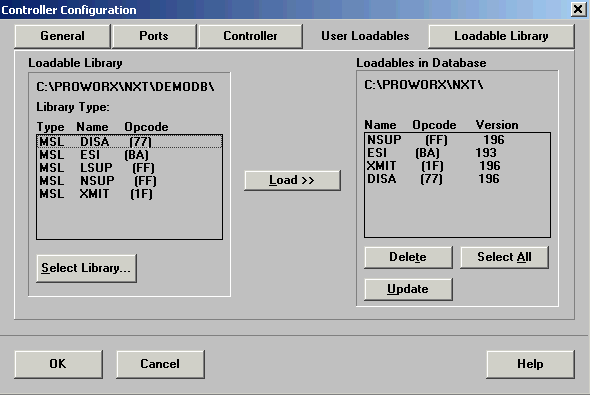 Controller configuration