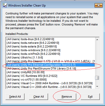 Cleanup installer Cleanup installer