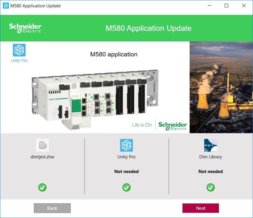 M580 Application Update
