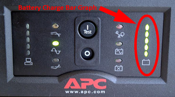 Battery charge bar graph