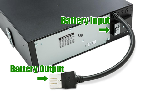 Battery pack showing cable