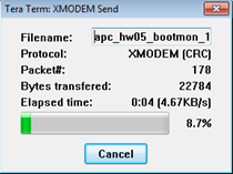 Transfer of file